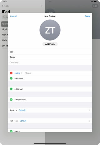 Press Phone and key in the required phone number.