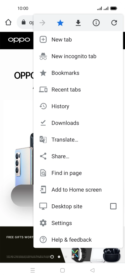 Press Settings. Press Settings.