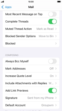 Press Default Account.