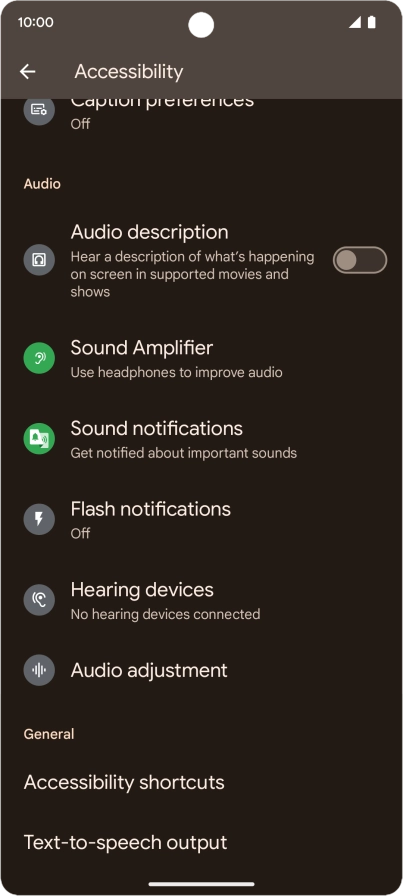 Press the required category below 