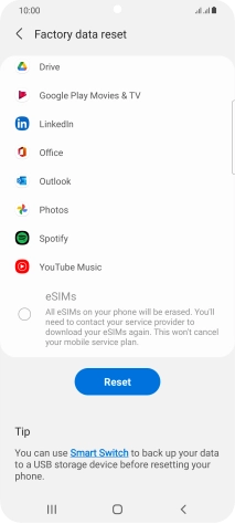 Press Reset. Press Reset.