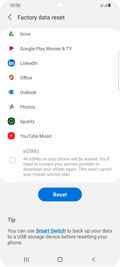 Press Reset. Press Reset.
