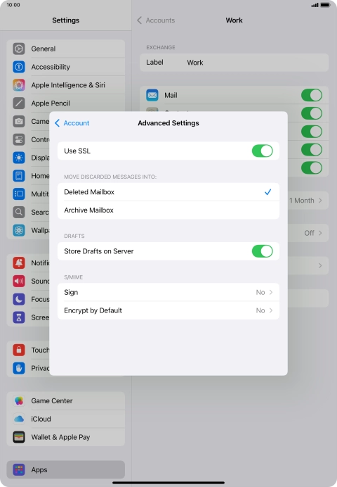Press the indicator next to 