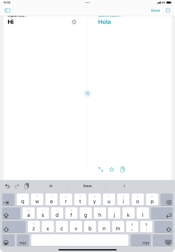 Press the enter icon.