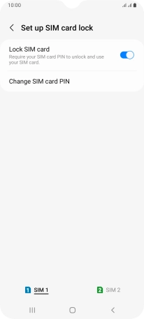 Press the required SIM.