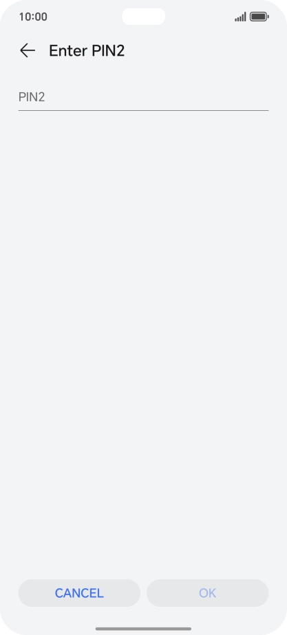 Press PIN2 and key in your PIN2. The default PIN2 is 1111.