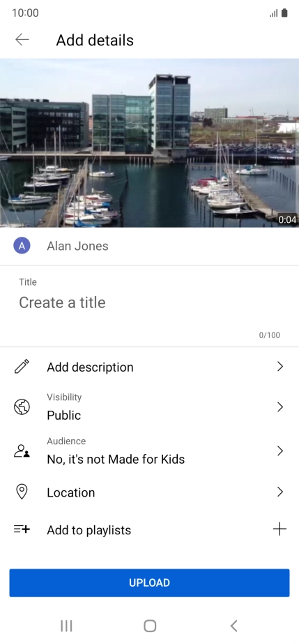 Press the field below 