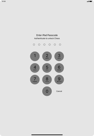 Use the lock code you created. The app is now no longer locked.