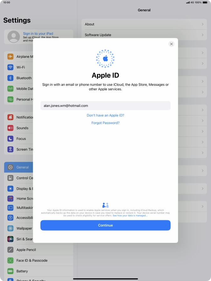 Press Continue. Press Continue.