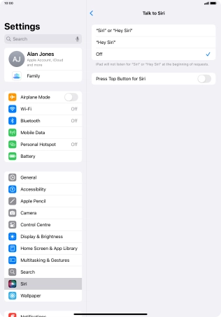 Press the indicator next to Press the indicator next to