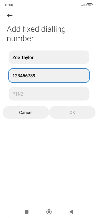 Press PIN2. Press PIN2.