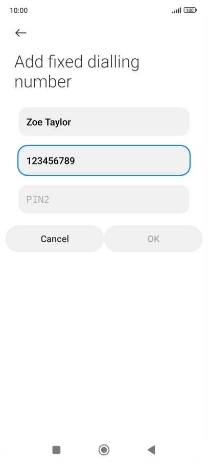 Press PIN2. Press PIN2.