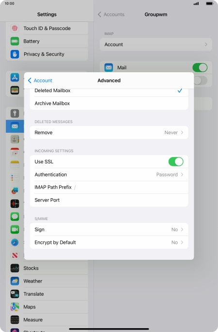 Press Authentication.