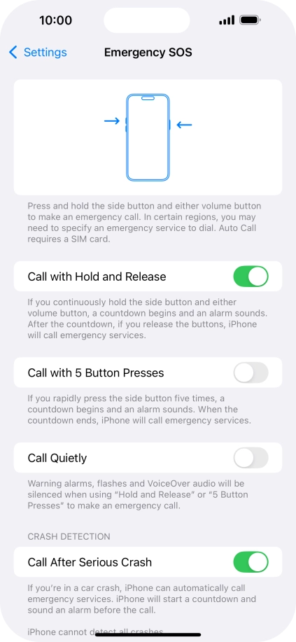 Press the indicator next to 