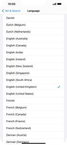 Press the required language.