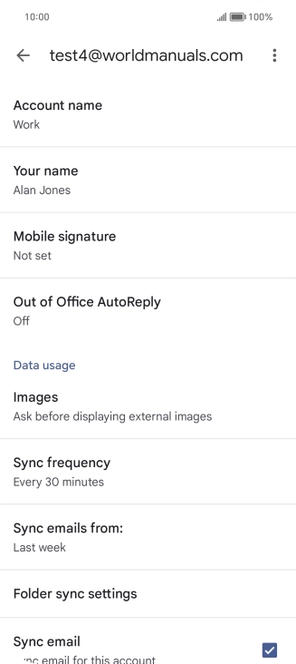 Press Account name and key in the required name.