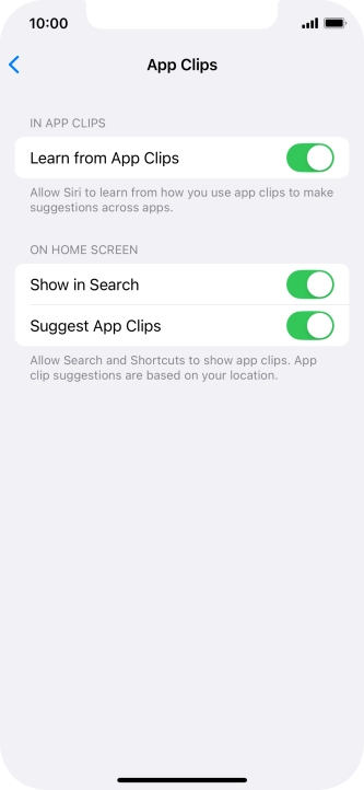Press the indicators next to the required settings to turn them on or off. Press the indicators next to the required settings to turn them on or off.