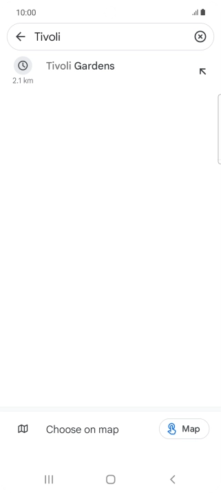 Press the required destination. Press the required destination.