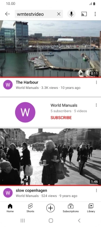 Press the required video clip.