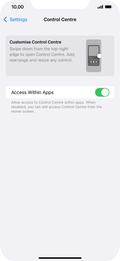 Press the indicator next to 