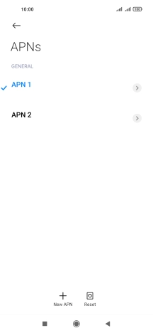 Press the required data connection to activate it.
