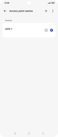 Press the new data connection icon.
