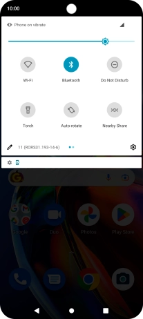 Press the settings icon. Press the settings icon.