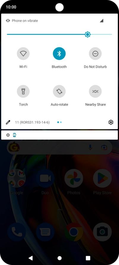Press the settings icon. Press the settings icon.