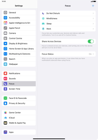 Press the required focus mode. Press the required focus mode.