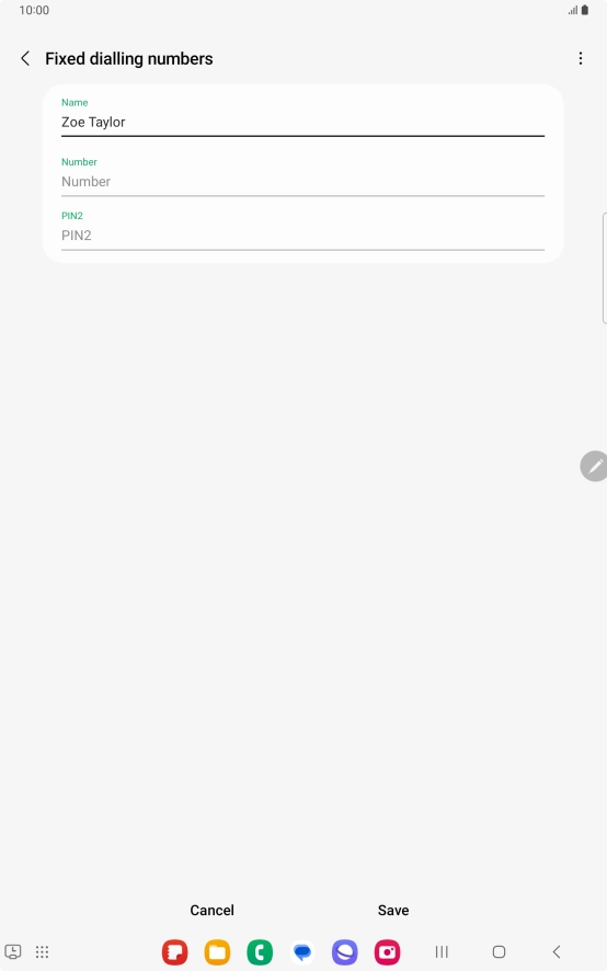 Press Number and key in the required phone number.
