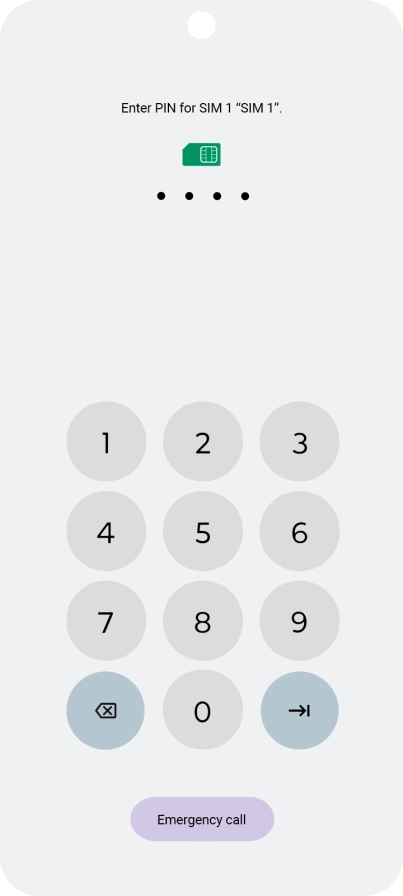 If you're asked to key in your PIN, do so and press arrow right.
