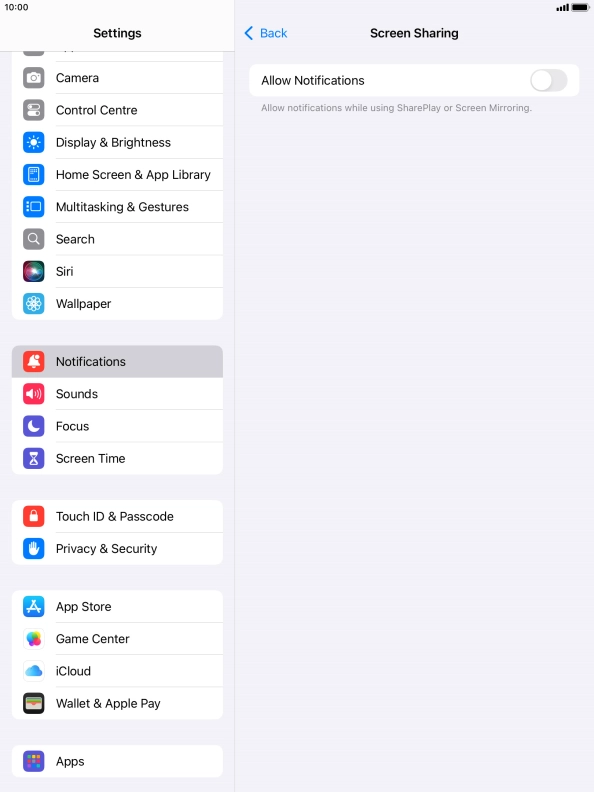 Press the indicator next to Press the indicator next to