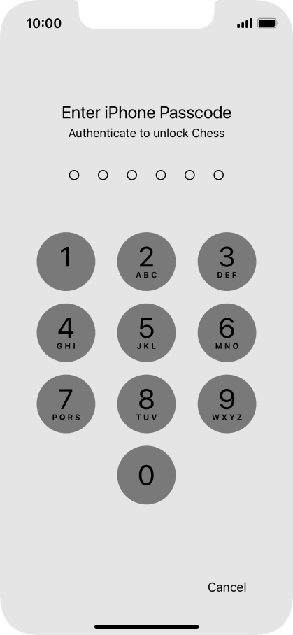 Use the phone lock code you created. The app is now no longer locked.