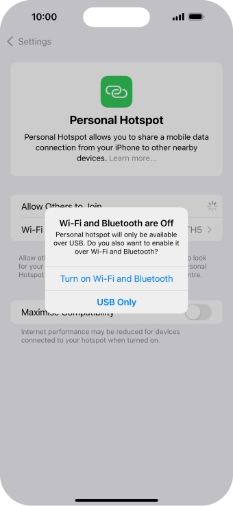 If Wi-Fi is turned off, press Turn on Wi-Fi and Bluetooth.