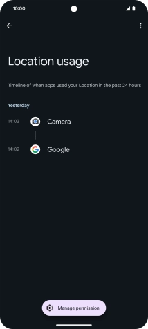 The total app activity for the selected phone function is displayed.