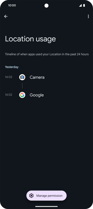 The total app activity for the selected phone function is displayed.