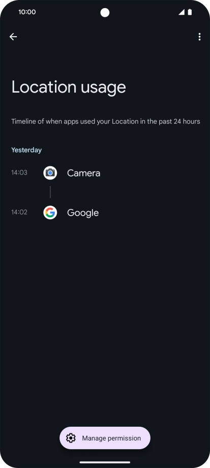 The total app activity for the selected phone function is displayed.
