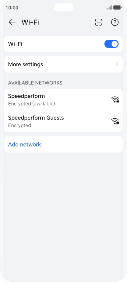 Press More settings.