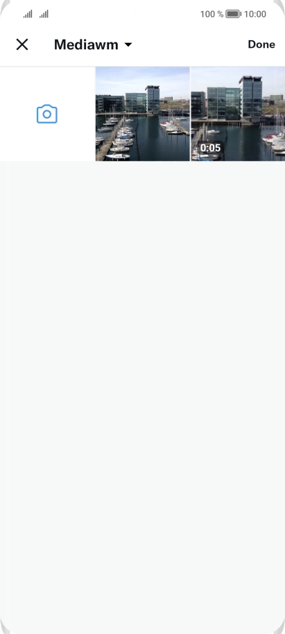 Press the required picture or video clip.