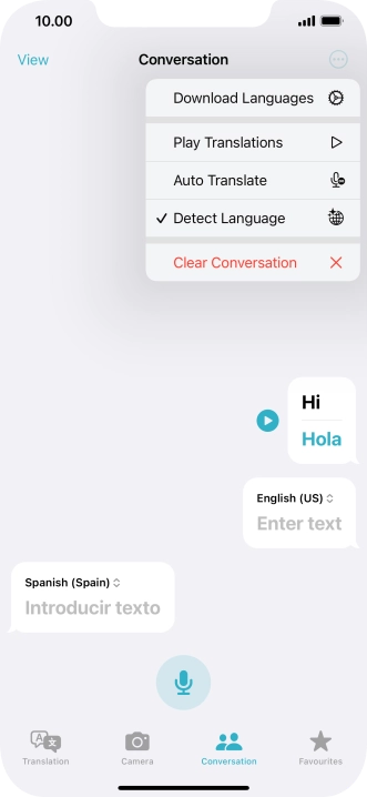 Press Clear Conversation.