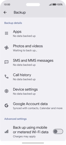 Press the indicator next to 