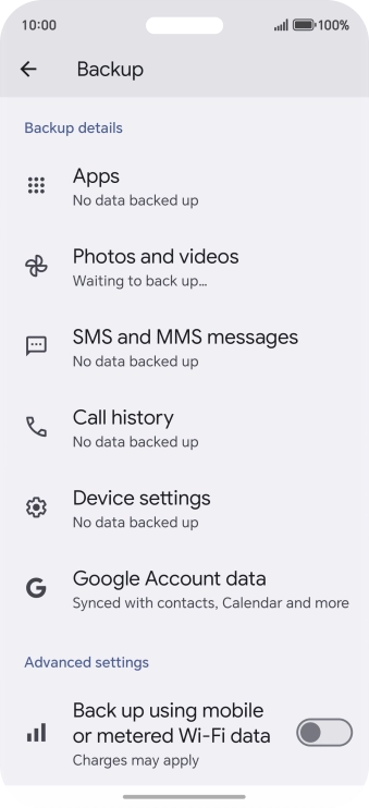 Press the indicator next to 