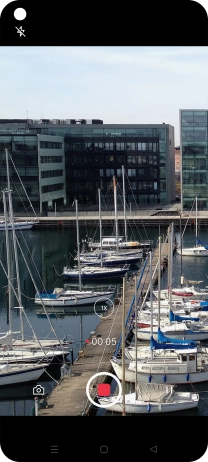 Press the stop icon to stop recording.