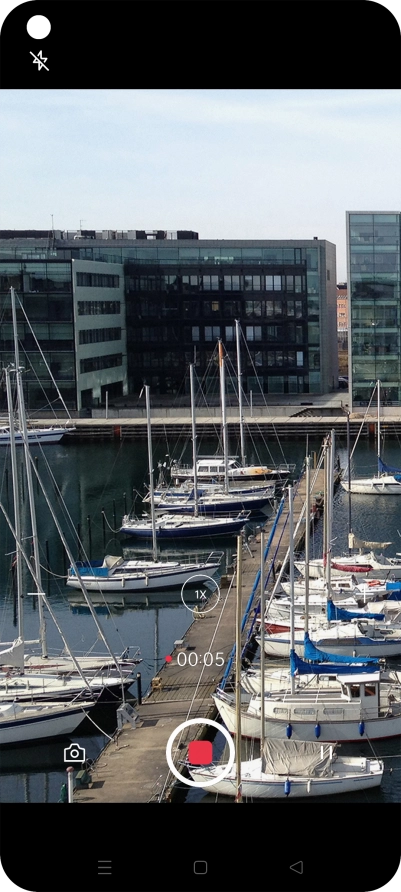 Press the stop icon to stop recording.