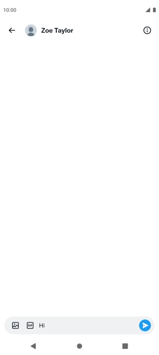 Write the required message and press the send icon.