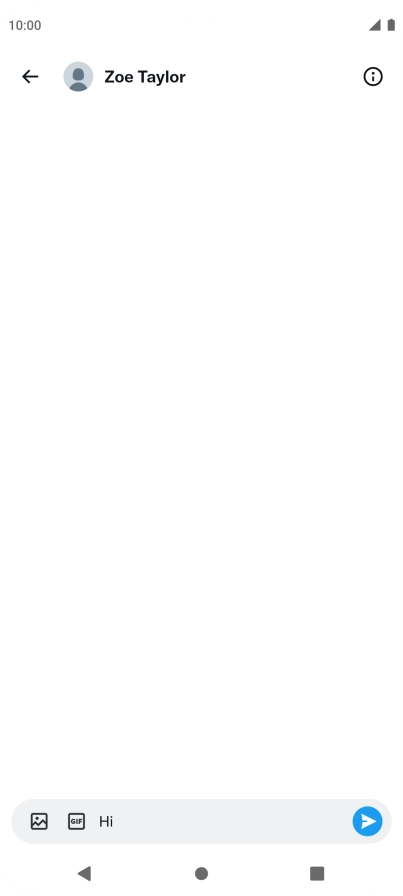 Write the required message and press the send icon.