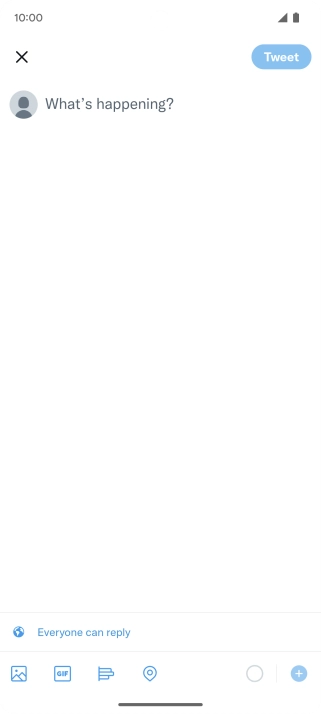 Press the text input field.