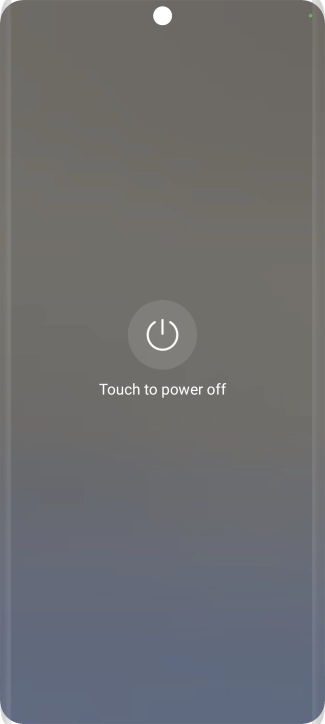 Press Touch to power off. Press Touch to power off.