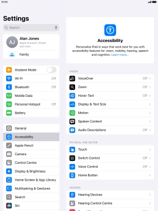 Press Display & Text Size. Press Display & Text Size.