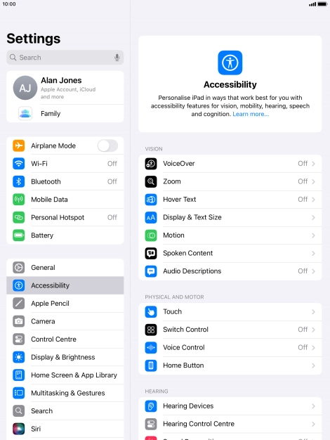 Press Display & Text Size. Press Display & Text Size.